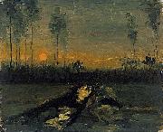 Vincent Van Gogh Landscape at sunset Spain oil painting artist